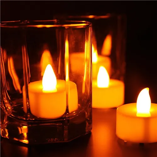 Colorful Ramadan Decoration Battery Tea Light Led Flameless Candle With Flicker Lights Led Candle