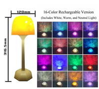 Lampe de table LED romantique à effet d'ondulation d'eau et de lucioles pour chambre à coucher, veilleuse d'ambiance pour un sommeil réparateur, vente en gros