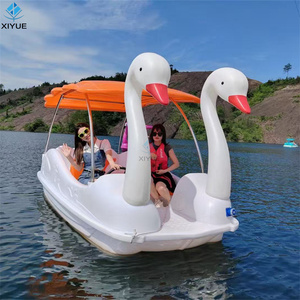 Parco turistico lago acqua barca acqua per adulti attrezzature da gioco 4 persone di plastica fenicottero Goose cigno pedalata per mare lago - Product Image 1