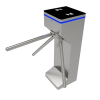 Gerbang Tripel Vertikal Semi-Otomatis Anti-Tailgating untuk Kontrol Akses, Bahan Stainless Steel IP65