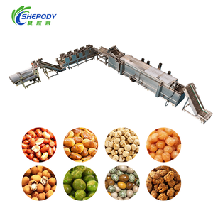 Ligne de production de frites de cacahuètes à haut rendement Shepody, en acier inoxydable, pour fèves et petits pois, à friture continue - Product Image 1