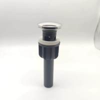 Égouttoir d'évier Pop up pour salle de bain Bouchon de vidange noir mat pour éviter le colmatage Égouttoir de lavabo chromé