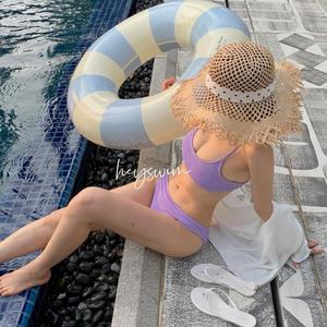 <span class=keywords><strong>Bikini</strong></span> multicolor inspirado <span class=keywords><strong>en</strong></span> <span class=keywords><strong>Instagram</strong></span> para <span class=keywords><strong>mujeres</strong></span> jóvenes, nuevo estilo, traje de baño de cuerpo separado, decoración de cristal, patrón de letras-Japón - Product Image 2