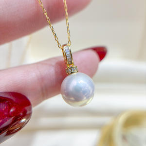 WENCHI - Colgante de Plata de Ley S925, Accesorios para Hacer Joyas, Hebilla Vacía para Collar de Jade con Cuentas de 9-13 mm, 10357 Dijes de Diamantes - Product Image 1