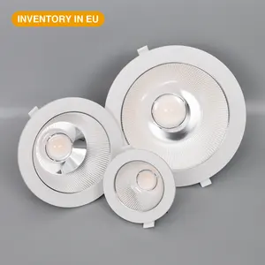 जर्मनी में स्टॉक तेजी से वितरण Dimmable 3CCT Downlight एलईडी 10w 20w 35w समायोज्य एल्यूमीनियम आवास नीचे का नेतृत्व किया प्रकाश