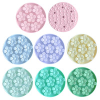 Bol d'alimentation en silicone pour chats et chiens, anti-glouton et anti-stress, avec motif patte de chat et fleur, et plaque à lécher