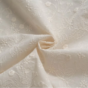 Tissu Jacquard <span class=keywords><strong>Lin</strong></span> Coton Haute Qualité Brodé 3D Branches et Fleurs <span class=keywords><strong>pour</strong></span> Vêtements, Thobe, Matelas, Canapé, T-shirt, Sac - Product Image 1