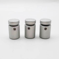 Supports latéraux professionnels en aluminium Walron, finition chromée/satinée, diamètre 16 mm x 19 mm, modèle WAS-1619E-ST