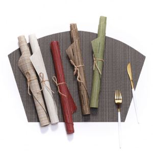 Manteles Individuales Resistentes al Calor, Antimanchas, Antideslizantes, Lavables, de PVC, para Mesa de Cocina, Manteles Individuales de Vinilo Tejido - Product Image 1