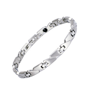 Personalidade criativa Titanium Steel Magnet Pulseira Moda Luz Luxo Saúde Energia Massagem Produto com íon negativo - Product Image 6