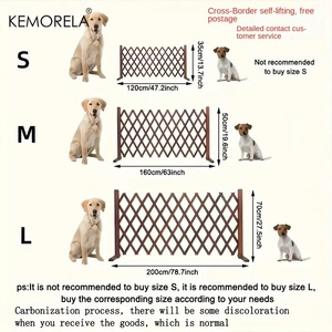 DD4542 Clôture intérieure rétractable pour animaux <span class=keywords><strong>de</strong></span> compagnie Barrière <span class=keywords><strong>de</strong></span> séparation <span class=keywords><strong>en</strong></span> <span class=keywords><strong>bois</strong></span> anti-corrosion pour chiens chats pression Nature pour porte <span class=keywords><strong>de</strong></span> <span class=keywords><strong>balcon</strong></span> <span class=keywords><strong>de</strong></span> cour - Product Image 2