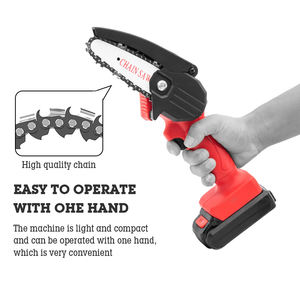 <span class=keywords><strong>Scie</strong></span> <span class=keywords><strong>électrique</strong></span> à une main, puissance 550W, vitesse de la chaîne 5m/s, mini tronçonneuse avec 2 batteries 1500mAh <span class=keywords><strong>pour</strong></span> l'élagage <span class=keywords><strong>des</strong></span> arbres, la coupe du bois - Product Image 6