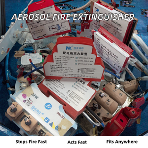 طفاية حريق بلاستيكية مثبتة على الحائط بسعة 10 جرام ووقت تفريغ 5 ثوانٍ للحرائق الكهربائية - ماركة دبليو كيه - Product Image 2