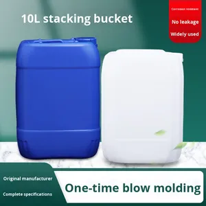 Baril en plastique alimentaire carré de 10 L en HDPE haute densité, sérigraphié, laminé mat, recyclable, marque Shengyue - Product Image 4