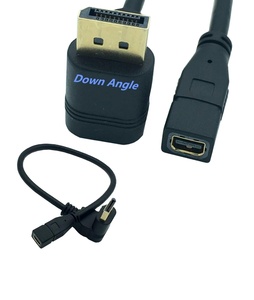 <span class=keywords><strong>Câble</strong></span> plaqué or OEM ODM usine 90 degrés <span class=keywords><strong>vers</strong></span> le haut angle <span class=keywords><strong>displayport</strong></span> mâle <span class=keywords><strong>vers</strong></span> <span class=keywords><strong>mini</strong></span> <span class=keywords><strong>displayport</strong></span> femelle - Product Image 1