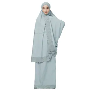 SIPO Singapore Malaysia Islam Women Ramadan Muslim Indonesia Lace Baju Murah Borong Embroidery Prayer Telekung