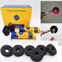 Charbon à encens rond en gros, longue durée de combustion, sans fumée, facile à allumer, charbon noir pour chicha, comprimés de charbon sans fumée