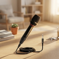 Microphone de conférence sans fil dynamique en alliage d'aluminium avec connecteur Type C pour karaoké à domicile, utilisation universelle, micro de fête