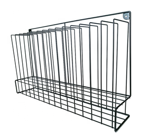 Moderno Estante de Almacenamiento de Cajas de Tinte para Cabello de Salón, de Metal con Recubrimiento de Polvo Negro, con Ranuras de Alambre para Montaje en Pared - Product Image 6