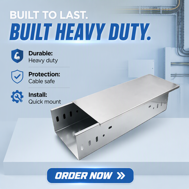 Hot Dipped Galvanized Steel Cable Tray Trunking for Electrical Building Projects ASTM BS EN ISO Certified