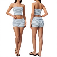Nouvel ensemble short et brassière de yoga en polaire double face rayée, respirant, infroissable, taille mi-haute, effet push-up et gainant pour femme