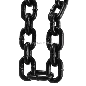 Подъемная цепь G80, высокопрочная сварная Тяжелая железная круглая подъемная цепь, черная горная цепь - Product Image 4