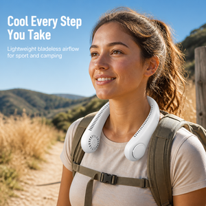 2025 New Arrivals 1200Mah Usb Portable <b>Neck</b> <b>Fan</b> Rechargeable Mini Charging <b>Fan</b> Outdoor Quick Cooling Sports Style Hands-Free - Product Image 3