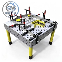 Banc de travail de soudage 3D flexible haute précision, plateforme de soudage à trous grillagés D28 adaptée aux travaux de soudage automatisés par robot