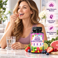 Comprimés multivitaminés pour femmes d'âge mûr, formules d'usine OEM ODM sous marque privée, vitamines, minéraux, nutrition quotidienne, complément alimentaire