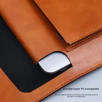 Bolsa de almacenamiento de documentos A4 de oficina, bolsa de archivo de cuero de doble capa de gran capacidad con funda protectora para portátil con impresión en relieve