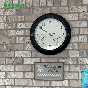 <span class=keywords><strong>Horloge</strong></span> de jardin suspendue en quartz étanche avec thermomètre et hygromètre pour porche, <span class=keywords><strong>piscine</strong></span>, intérieur/extérieur - Design vintage - Product Image 3