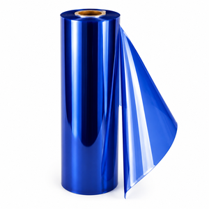 Rollo de Película de PVC Tintada en Azul Oscuro, Material Flexible Transparente para Protección de Mesas y Muebles - Product Image 1
