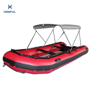 HOMFUL 2 Bow Marine Schlauchboot Bimini Cover Bimini Top mit hinterer Stütz stange und Aufbewahrung stiefel