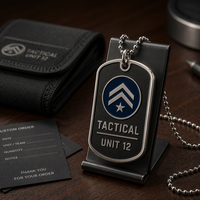 Pendentif Dog Tag en Acier Inoxydable Léger et Résistant, Porte-clés en Métal Imprimé UV, Idéal Cadeau