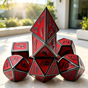 Dés de jeu DND de haute qualité, dés polyédriques personnalisés en métal, 7 pièces - Product Image 1