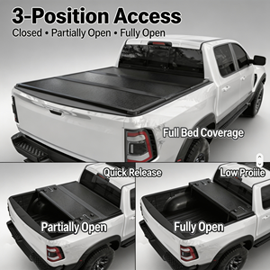 Couvre-caisse rigide pliable de haute qualité pour Toyota Tacoma 2016-2023, Chevrolet Colorado 2015-2023, GMC Sierra <span class=keywords><strong>1500</strong></span>, <span class=keywords><strong>Ram</strong></span> <span class=keywords><strong>1500</strong></span> (5ft, 6.5ft) - Product Image 6