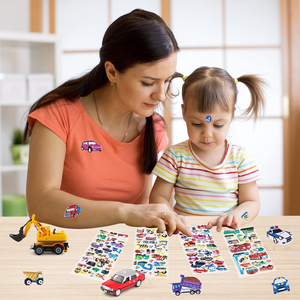 Pegatinas de Vehículos con Dibujos Animados en Relieve, Resistentes a los Rayos UV y al Agua, para Niños Pequeños, Paquete de Pegatinas 3D Reutilizables para Automóviles, Camiones de Construcción y Excavadoras para Niños - Product Image 2