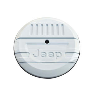 Cubierta de rueda de repuesto para coche, repuesto profesional a juego para <span class=keywords><strong>Jeep</strong></span> <span class=keywords><strong>Wrangler</strong></span>, cubierta de neumático de repuesto de Color plateado - Product Image 1