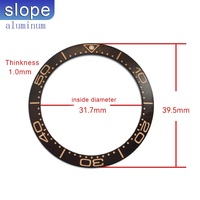 Lunette d'insertion de 39.5mm pour OMG Bezel Sea Master 007 Ocean Watch Face Watches Remplacer les pièces d'accessoires