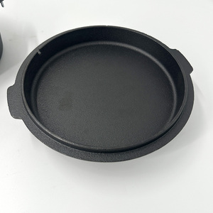 Marmite hollandaise en <span class=keywords><strong>fonte</strong></span> KT Wholesale 6 Qt, pré-culottée, noir mat, avec couvercle et pieds, pour camping en extérieur, cuisson au feu de camp, OEM ODM - Product Image 3