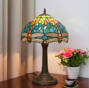 12 inch Châu Âu sáng tạo tiffni kính màu phòng ngủ nhà hàng Bar khách sạn tiffni lampe cạnh giường ngủ bảng đèn lampara De Mesa - Product Image 2