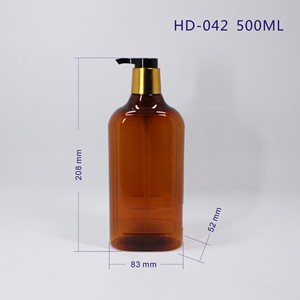 Herbal <b>Shampoo</b> Bottle 500Ml Plastic PET Electroplating Pump General Packaging Unisex All Hair Type - Product Image 2