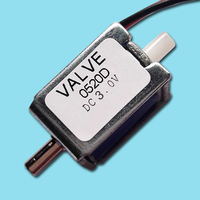 Mini-vanne solénoïde électrique intelligente CC 3V 4.5V 6V 12V 24V N/C normalement fermée pour gaz/air