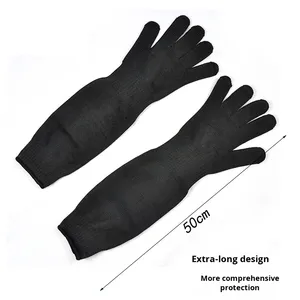 Manchons <span class=keywords><strong>de</strong></span> <span class=keywords><strong>protection</strong></span> anti-coupure <span class=keywords><strong>de</strong></span> niveau 5 fournis par le fabricant <span class=keywords><strong>Gants</strong></span> <span class=keywords><strong>de</strong></span> <span class=keywords><strong>protection</strong></span> longs en fil d'acier résistant à l'usure - Product Image 1