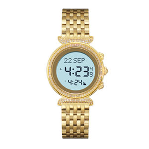 Reloj Musulmán Azan 2025 con Horario de Oración Mundial, Nuevo Reloj Digital Islámico Moderno, Impermeable, de Moda, con Diamantes, para Mujer - Product Image 5