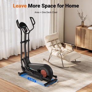 MERACH E27 <span class=keywords><strong>Elliptique</strong></span> pour la maison, <span class=keywords><strong>machine</strong></span> <span class=keywords><strong>elliptique</strong></span> à pas de 18,5 pouces, système de transmission magnétique hyper silencieux - Product Image 2