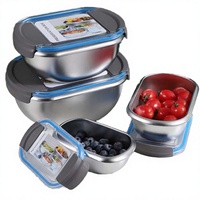 Boîte à lunch bento isotherme en acier inoxydable à double compartiment, compatible micro-ondes, anti-fuite, portable, pour l'école, capacité 1-3L