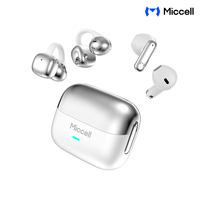 Écouteurs TWS 2-en-1 personnalisés Miccell, intra-auriculaires et semi-intra-auriculaires, avec haut-parleurs HiFi 13 mm et étui de charge à autonomie étendue