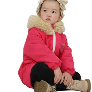 秋冬时尚女孩男童可爱保暖儿童夹克泡泡蓬松外套短棉儿童夹克