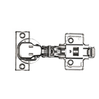 Charnières 4D à fermeture amortie de qualité supérieure pour portes d'armoires dissimulées, idéales pour la cuisine et le salon, finition nickelée - Vente en gros